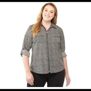 Michael Kors Mini Cheetah Dog tag blouse - medium